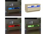 Vidaxl Mobile Tv Con Luci Led Rovere Sonoma 80X35X40 Cm - Mobile Tv - Mobile Tv - Mobile Tv Con Led - Mobili Tv