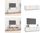 Vidaxl Mobile Tv Bianco 140X40X40 Cm In Pino Massiccio - Mobile Tv - Mobile Tv - Mobili Tv - Porta Tv