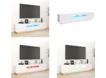 Vidaxl Mobile Tv Con Luci Led Bianco 180X35X40 Cm - Mobile Tv - Mobile Tv - Mobile Tv Con Luci Led - Mobile Tv Con Luci Led