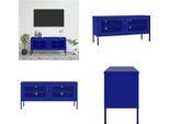 Vidaxl Mobile Tv Blu Navy 105X35X50 Cm In Acciaio - Mobile Tv - Mobile Tv - Mobile Hifi - Mobile Hifi