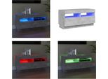 Mobile Tv Vidaxl Con Illuminazione Led Grigio Cemento 80X35X40 Cm - Mobile Tv - Mobili Tv - Mobile Tv Con Led - Mobili Tv
