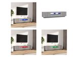 Vidaxl Set 2 Pezzi Mobile Tv Luci Led Grigio Sonoma In Legno - Mobile Tv - Mobili Tv - Mobili Tv - Supporto Tv