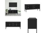 Vidaxl Mobile Tv Nero 105X35X50 Cm In Acciaio - Mobile Tv - Mobile Tv - Mobile Hifi - Mobile Hifi