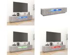 Mobile Tv Vidaxl Con Luci Led Grigio Cemento 180X35X40 Cm - Mobile Tv - Mobile Tv - Mobile Tv Con Luce Led - Mobile Tv Con Luci Led