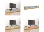 Vidaxl Mobile Tv Con Luci Led Rovere Sonoma 260X35X40 Cm - Mobile Tv - Mobile Tv - Mobile Tv Con Luce Led - Mobile Tv Con Luci Led