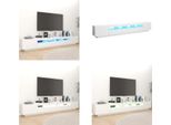 Vidaxl Mobile Tv Con Luci Led Bianco 260X35X40Cm - Mobile Tv - Mobile Tv - Mobile Tv Con Luci Led - Mobile Tv Con Luci Led
