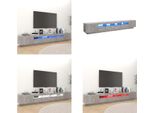 Mobile Tv Vidaxl Con Luci Led Grigio Cemento 260X35X40 Cm - Mobile Tv - Mobile Tv - Mobile Tv Con Luce Led - Mobile Tv Con Luci Led