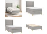 Vidaxl Letto Boxspring Con Materasso In Tessuto Grigio Chiaro 80X200 Cm - Letto Boxspring - Boxspringbetten - Bett - SchlafzimmermöBel