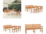 Vidaxl Set Da Pranzo Da Giardino 4 Pezzi In Teak Massiccio - Set Da Pranzo Da Giardino - Set Da Pranzo Da Giardino - Mobili Da Giardino - Mobili Da Giardino