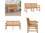 Vidaxl Panca Da Giardino 150 Cm In Teak Massiccio - Panca Da Giardino - Panca Da Giardino - Panca Da Patio - Panche Da Patio
