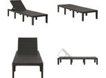 Vidaxl Lettino Prendisole In Plastica Antracite - Lettino Da Giardino - Lettini Da Giardino - Lettino Prendisole - Lettini Prendisole