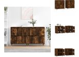 Vidaxl Credenze 2 Pz. Materiale A Base Di Legno Di Quercia Fumé - Credenze