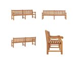 Vidaxl Panca Da Giardino 228 Cm In Teak Massiccio - Panca Da Giardino - Panca Da Giardino - Panca Da Patio - Panche Da Patio