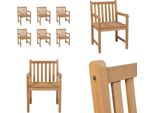 Vidaxl Sedie Da Giardino 6 Pz. Legno Massiccio Di Teak - Sedia Da Giardino - Sedie Da Giardino - Sedia Da Esterno - Sedie Da Esterno
