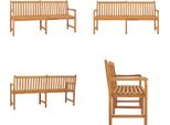 Vidaxl Panca Da Giardino 180 Cm In Teak Massiccio - Panca Da Giardino - Panca Da Giardino - Panca Da Patio - Panche Da Patio