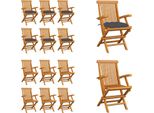 Vidaxl Sedie Da Giardino Con Cuscini Antracite 6 Pz. Legno Massiccio Teak - Sedia Da Giardino - Sedie Da Giardino - Sedia Da Giardino Legno - Sedia Da Giardino Legno Massiccio