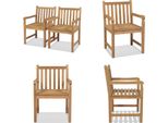 Vidaxl Sedie Da Giardino 2 Pz. Legno Massiccio Teak - Sedia Da Giardino - Sedie Da Giardino - Sedia - Sedie