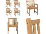 Vidaxl Sedie Da Giardino 4 Pz. Legno Massiccio Di Teak - Sedia Da Giardino - Sedie Da Giardino - Sedia Da Esterno - Sedie Da Esterno