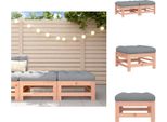 Vidaxl Sgabello Da Giardino Con Cuscino 2 Pz. Legno Massiccio Di Abete Douglas - Elementi Per Divani Da Giardino