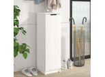 The Living Store Scarpiera Bianca 30X35X100 Cm Materiale In Legno