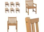 Vidaxl Sedie Da Giardino 6 Pezzi Con Cuscini Antracite In Legno Massiccio Di Teak - Sedia Da Giardino - Sedie Da Giardino - Poltrona Da Giardino - Sedia Di Legno