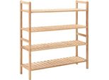 The Living Store Scarpiera In Noce Massiccio 69X26X81 Cm