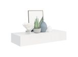 Vidaxl Mensole A Muro Con Cassetti 2 Pz. Bianco 60X23,5X10 Cm Mdf - Mensole A Muro