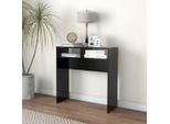 The Living Store Consolle Nera 78X30X80 Cm In Materiale Ligneo
