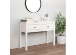 Vidaxl Tavolo Consolle Bianco 100X35X75 Cm Pino Massiccio - Tavolo Consolle - Tavoli Consolle - Consolle - Tavolo