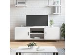 The Living Store Mobile Tv Bianco 150X30X50 Cm Materiale Legno