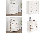 Vidaxl Credenza Bianca 70X35X80 Cm In Pino Massiccio - Credenza - Credenze - Armadio - Armadio Portaoggetti