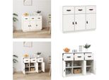 Vidaxl Credenza Bianca 100X40X75 Cm In Legno Massello Di Pino - Credenza - Credenze - Comò - Credenza