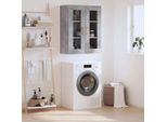 The Living Store Armadio A Muro Grigio Cemento 69,5X34X90 Cm