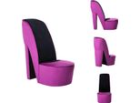 Vidaxl Sedia A Forma Di Tacco Alto In Velluto Viola - Poltrona