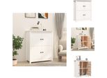 Vidaxl Credenza Bianca 83X41,5X100 Cm In Legno Di Pino Massiccio - Credenze