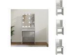 Vidaxl Tavolino Da Toilette Con Led Grigio Cemento 60X40X140 Cm - Tavolini Da Toilette