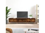 The Living Store Mobile Tv In Rovere Fumé 150X36X30 Cm Materiale In Legno