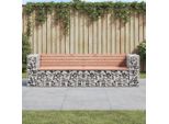 The Living Store Panca Da Giardino Gabion 244X71X65,5 Cm In Legno Massiccio Di Abete Douglas