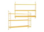 Scaffale A Muro Modulare 'SträNgnäS' Set Di 2 In Acciaio 50 X 60 X 15 Cm Giallo