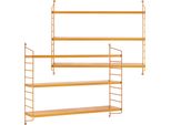 Set Di 2 Mensole A Muro Modulari 'SträNgnäS' In Acciaio 50 X 60 X 15 Cm Arancione