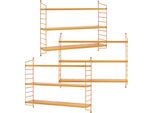 Set Di 3 Mensole A Muro Modulari 'SträNgnäS' In Acciaio 50 X 60 X 15 Cm Arancione