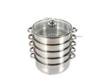 Vaporiera A 5 Livelli In Acciaio Inox, Riscaldamento Efficiente, Cottura Versatile, 28 Cm