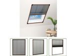 The Living Store Zanzariera Plissettata Per Finestre Alluminio Marrone 60X80 Cm