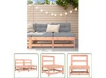 The Living Store Divano Da Giardino 2 Pezzi. Legno Massiccio Di Abete Douglas