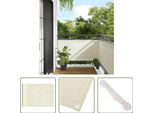 The Living Store Protezione Per Balcone Color Crema 75X800 Cm 100% Poliestere Oxford