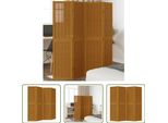 The Living Store Divisorio 4 Pezzi In Legno Massiccio Marrone Paulownia