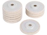 Set Di 10 Dischi Lucidanti Per Smerigliatrici Angolari, Dischi Lucidanti In Lana, Set Di Dischi Abrasivi Per Gioielli In Metallo, Lana Grossolana