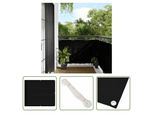 The Living Store Schermo Per La Privacy Del Balcone Nero 90X1000 Cm 100 % Poliestere-Oxford