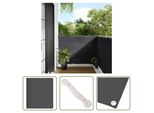 The Living Store Protezione Per Balcone Antracite 120X1000 Cm 100% Poliestere Oxford