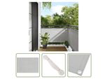 The Living Store Paravento Per Balcone Grigio Chiaro 75X400 Cm 100% Poliestere Oxford